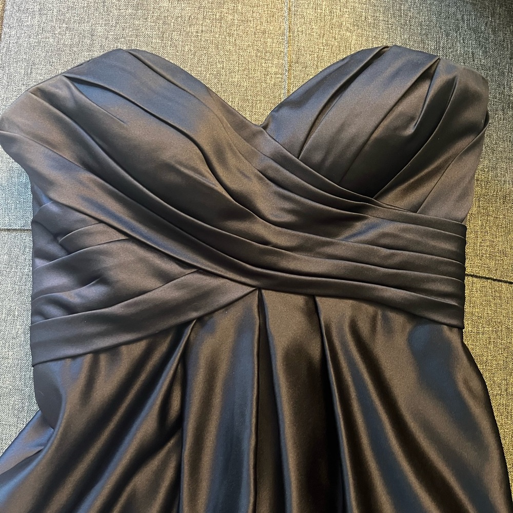 Navy, Strapless, Bill Levkoff dress
